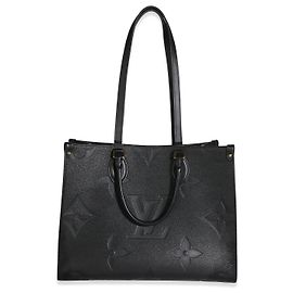 Louis Vuitton Black Giant Monogram Empreinte Onthego MM Nero