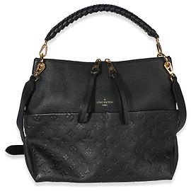 Louis Vuitton Black Monogram Empreinte Maida Hobo Nero