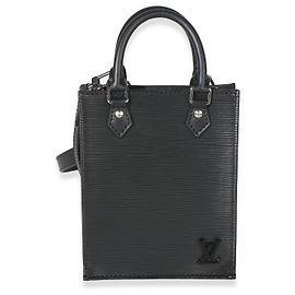 Louis Vuitton Black Epi Petit Sac Plat Schwarz