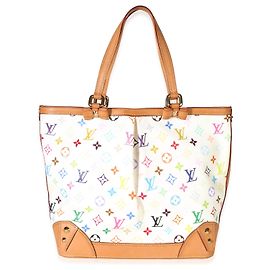 Louis Vuitton White Monogram Multicolor Canvas Sharleen GM Blanco Multicolor