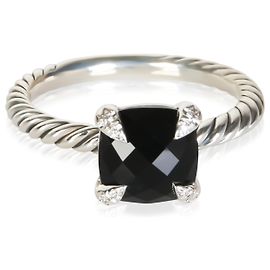 Bague Chatelaine David Yurman en argent sterling, onyx et diamant Autre