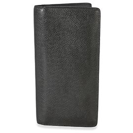Louis Vuitton Black Taiga Brazza Wallet Black