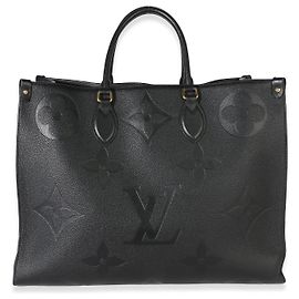 Louis Vuitton Black Giant Monogram Empreinte Onthego GM Nero