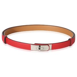 Hermès Rouge Casaque Epsom Kelly 18 Belt PHW Andere