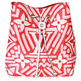 Louis Vuitton Rouge Rose Multicolor Giant Monogram Crafty NeoNoe MM Rosa Rosso