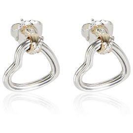 Autre Marque John Hardy Yellow Gold & Sterling Silver Diamond Bamboo Heart Ohrringe Andere