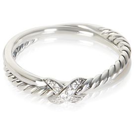 Anillo Crossover X David Yurman en plata esterlina y diamantes Otro