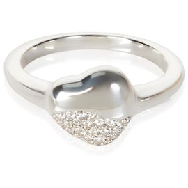 Autre Marque Anel John Hardy Sterling Silver Diamond Pebble Heart Outro