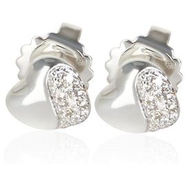 Autre Marque John Hardy Sterling Silver Diamond Pebble Heart Ohrringe Andere