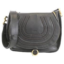 Bolsa de Ombro em Couro Chloé Marcie Preto