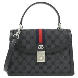 Balenciaga Hacker Small Canvas Bag Black