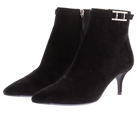 Hermès Schwarze Wildleder-Stiefeletten Schwarz