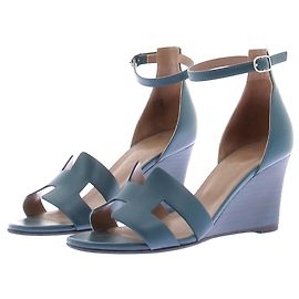 Hermès Sandálias anabela « Legend » azul pato Azul