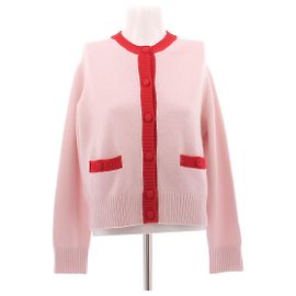 Cardigan in lana rosa e rosso Paul & Joe Rosa