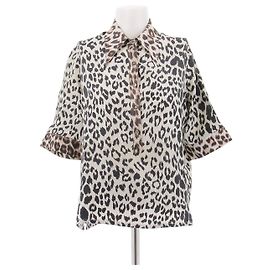 La Prestic Ouiston Blouse à motif léopard Brown