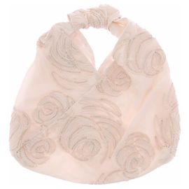 Autre Marque Bolsa creme com strass Bege