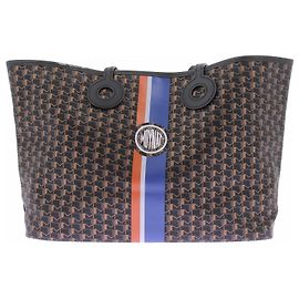 Autre Marque Sac à main MOYNAT en cuir noir et marron Marron