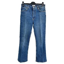 Jean droit bleu en coton Anine Bing Taille 29 Bleu