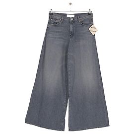 Jeans Mother de perna larga em algodão cinza Tamanho 29 Cinza