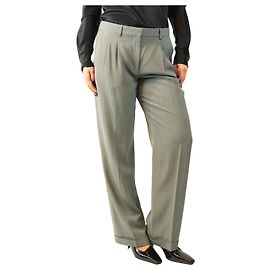 The row Pantalones grises con pinzas delanteras - size UK 10 Gris
