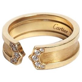 Anello C de Cartier in oro 18k D'oro