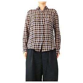Isabel Marant Etoile Camicia a quadri blu navy - size UK 10 Blu navy