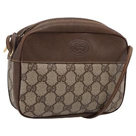 GUCCI GG Supreme Shoulder Bag PVC Beige Gold Altro