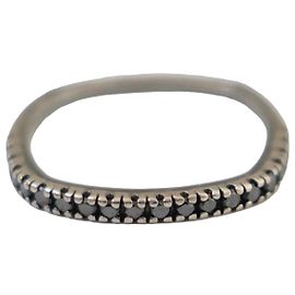 Autre Marque Bague Alinka Demi Infini Diamant noir & 18kt or blanc Noir