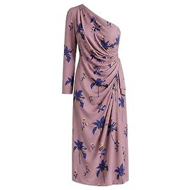 Robe une manche imprimé chèvrefeuille Prada Resort 2008 Rose
