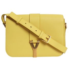 Saint Laurent Bolso de hombro con solapa Chyc Amarillo Amarillo