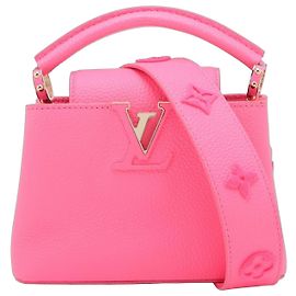 Louis Vuitton Capucines Mini Handtasche aus Kalbsleder Rosa Pink