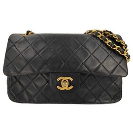 Chanel Shoulder Suede Patchwork Medium Nero