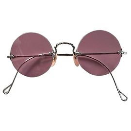 Autre Marque Retrospeecs&Co Gafas de sol redondas plateadas - Lentes rosas Plata Rosa