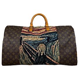 Louis Vuitton Keepall 55 El Grito Edvard Munch Castaño Multicolor