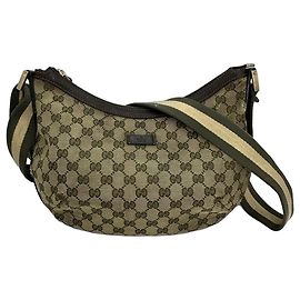 Gucci GG Supreme Canvas Hobo Bag Brown Monogram