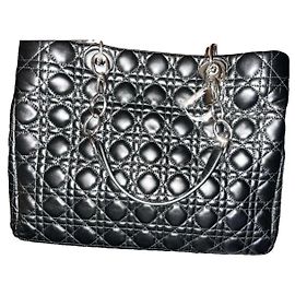 Sac Christian Dior Lady Dior My ABCDior en cuir noir Noir