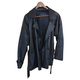Autre Marque Blusão de couro preto Daniel Hechter Preto