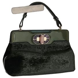 Borsa Bulgari in pelle verde Verde Verde scuro