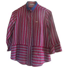 Autre Marque U.S. Polo Assn. Gestreiftes Baumwollhemd Weiß Rot Blau