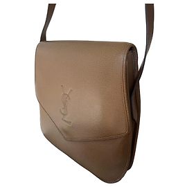 Bolsa de ombro em couro Yves Saint Laurent Marrom