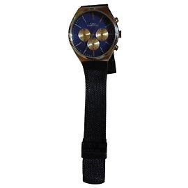 Autre Marque Relógio Cronógrafo Capital Masculino Preto Azul Dourado