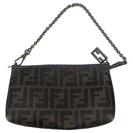 Pochette Fendi Zucca Monogram Marrone