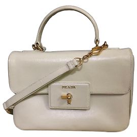 Borsa Prada Vitello Daino Bianco