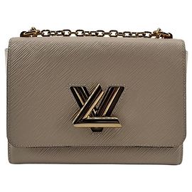 Borsa Louis Vuitton Twist MM in Pelle Epi Crema Crema