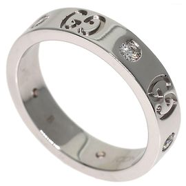 Gucci Icon 5P Diamond Ring in 18K White Gold Other