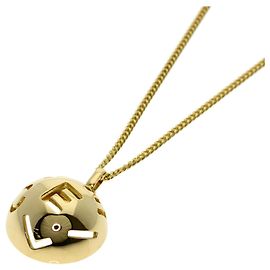 Céline Collar Círculo Logo Celine en Oro Amarillo 18K Otro