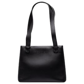 Borsa a tracolla Chanel Mini in pelle di vitello nera con logo Nero