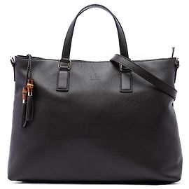 Bolsa Satchel Gucci em couro de bezerro marrom com tassel de bambu Marrom Castanho escuro