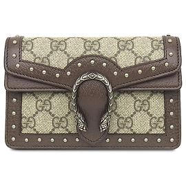 Gucci Mini GG Supreme Studs Dionysus Crossbody Bege Bege