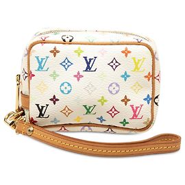 Louis Vuitton White Monogram Multicolore Trousse Wapity Bianco